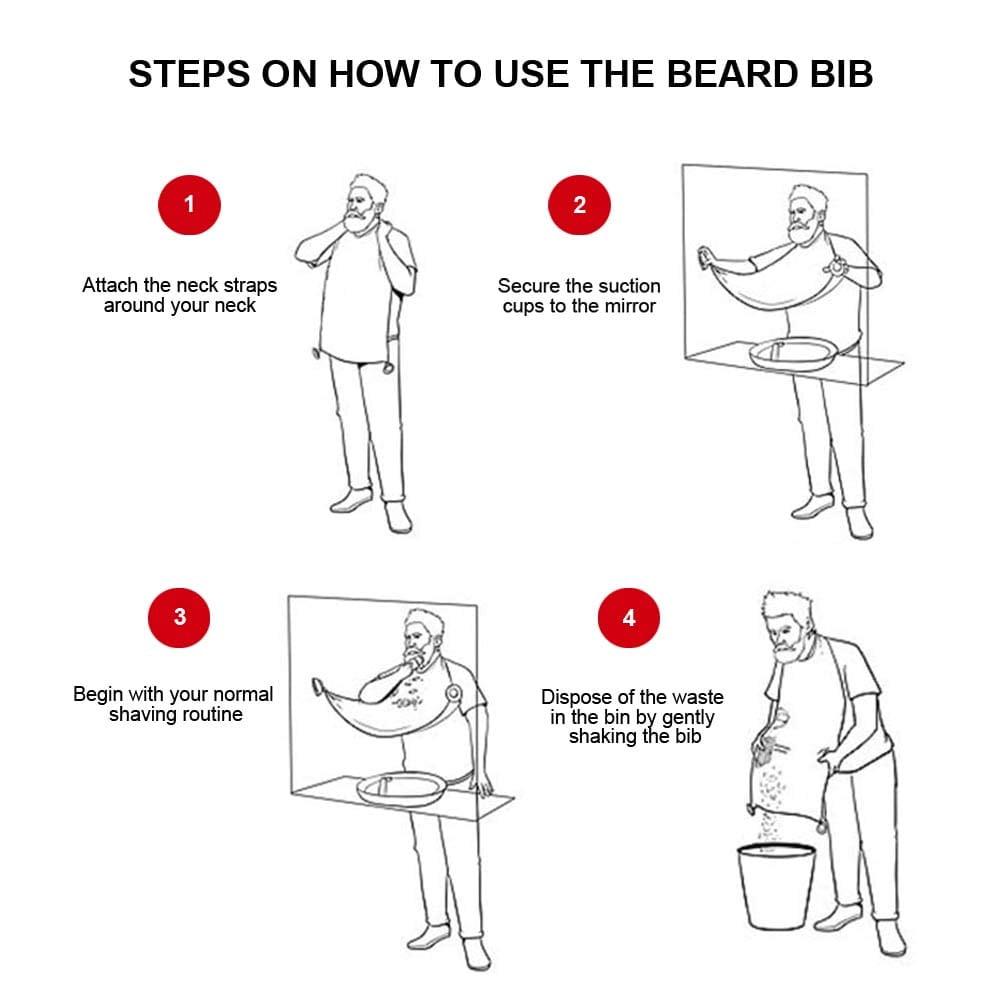 Beard Shaving Catcher Bib - the Smart Way to Shave - Beard Trimming Apron & Shaving Cape - Perfect Grooming Gift or Men'S Birthday Gift - by