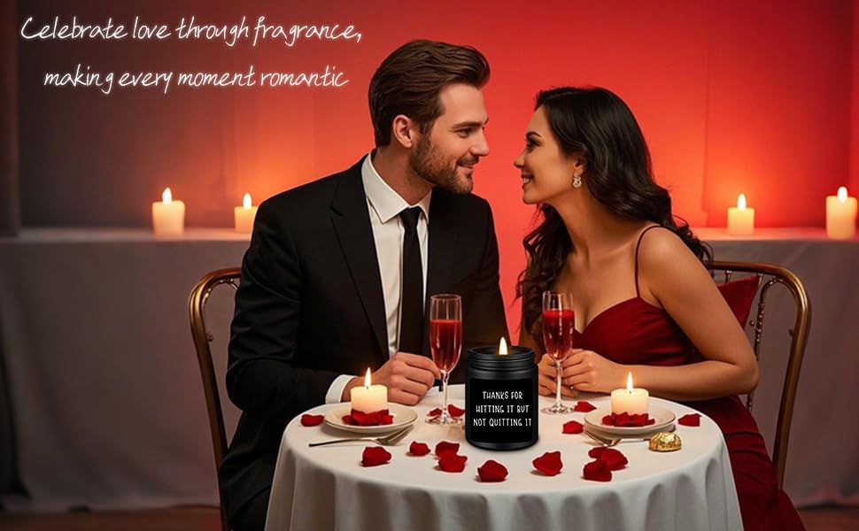 Romantic Valentine Gifts for Men, Wedding Anniversary Christmas Valentines Day Gift for Him Boyfriend Husband-Thanks for Hitting It but Not Quitting It-Sandalwood Scented