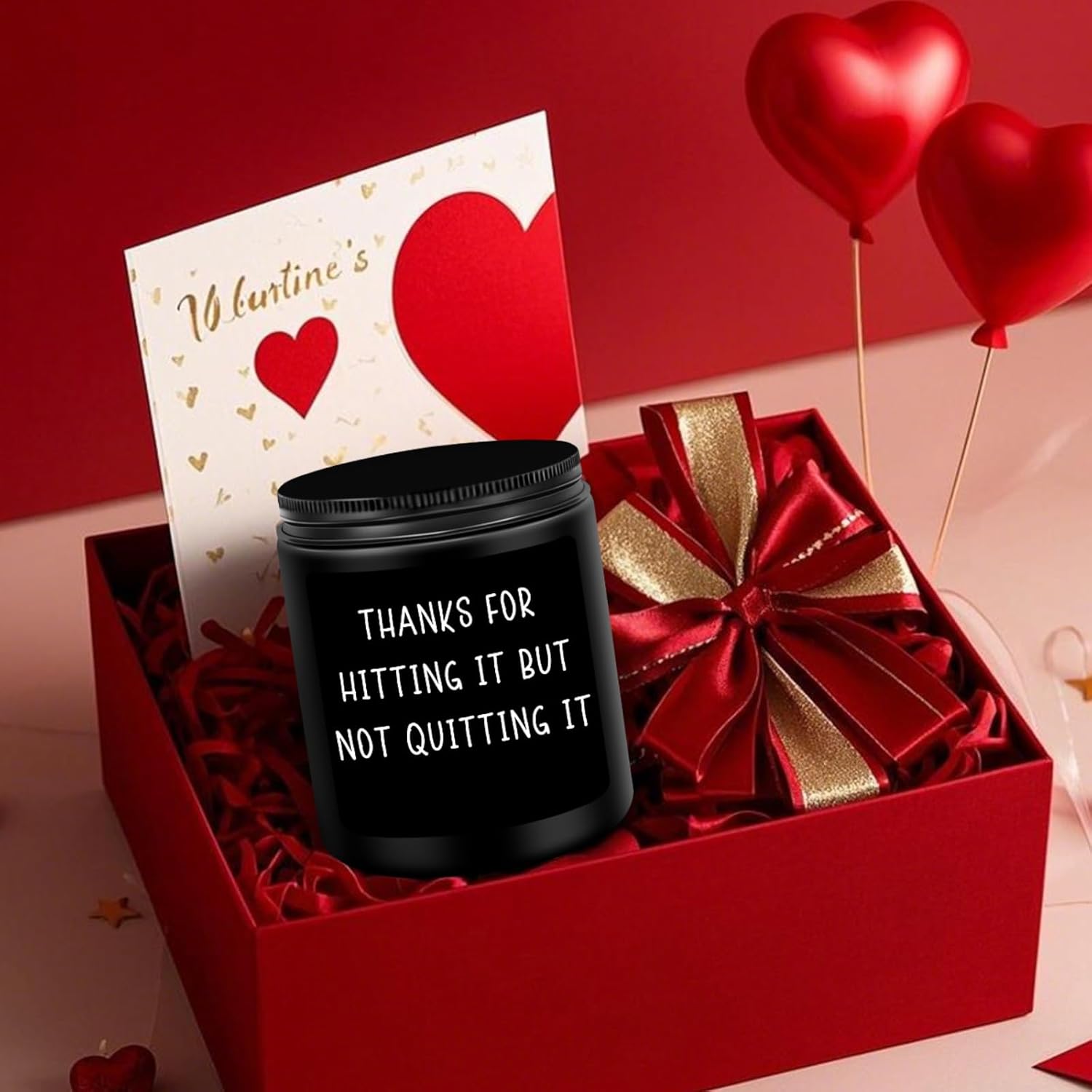 Romantic Valentine Gifts for Men, Wedding Anniversary Christmas Valentines Day Gift for Him Boyfriend Husband-Thanks for Hitting It but Not Quitting It-Sandalwood Scented