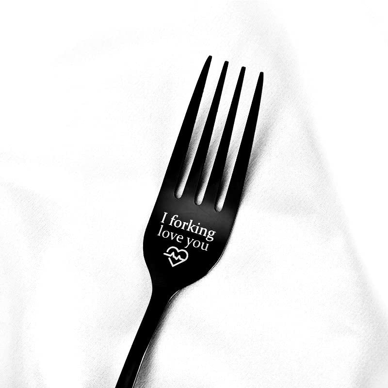 Anniversary Birthday Gifts for Husband Girlfriend from Wife Boyfriend I Forking Love You Fork Gifts for Him Her Funny Christmas Gift Dinner Forks for Couple Hubby Fiance