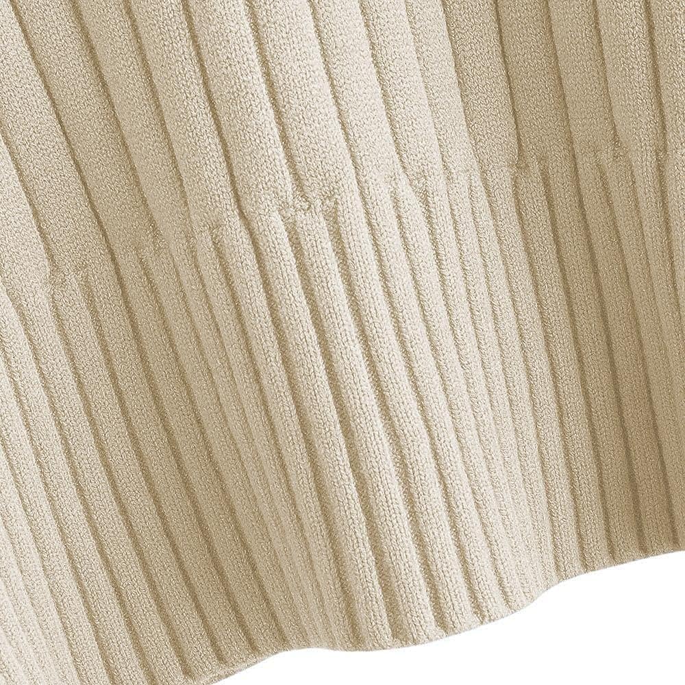 Women's Ribbed Knit Mock Neck Cropped Sweater with Lantern Sleeves